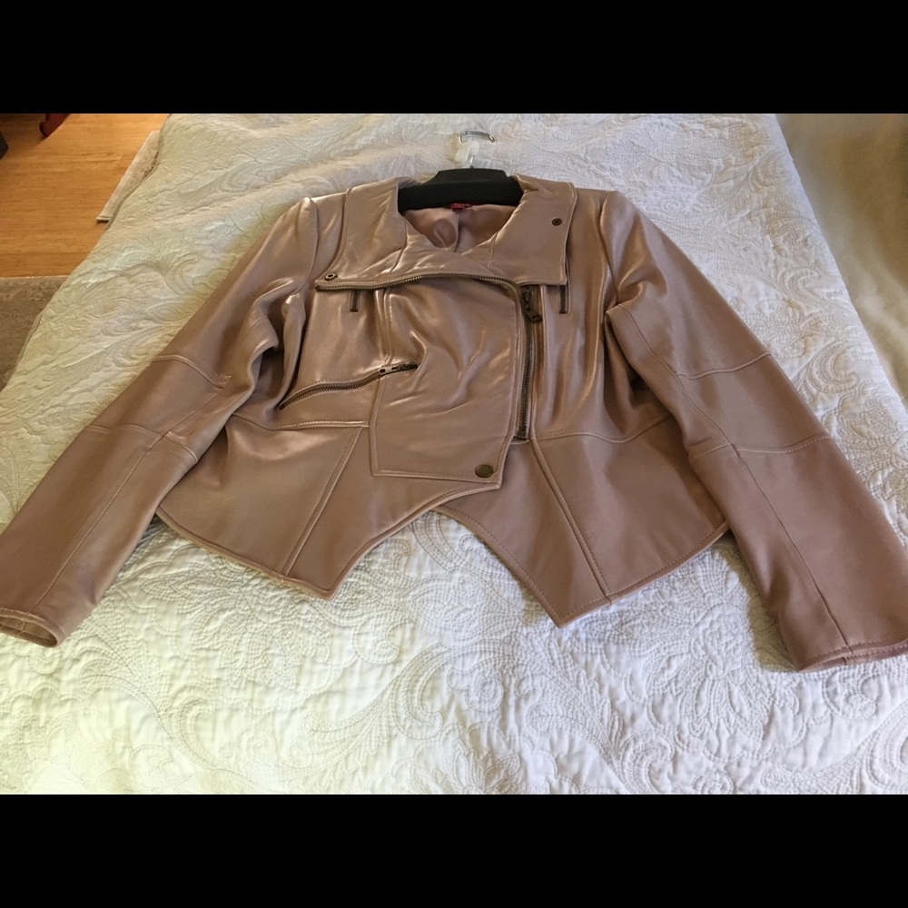 GILI Leather Jacket, Blush Size XL NWOT